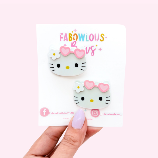 Hello Cutie Summer Shades // Bar Clip Pigtail Set