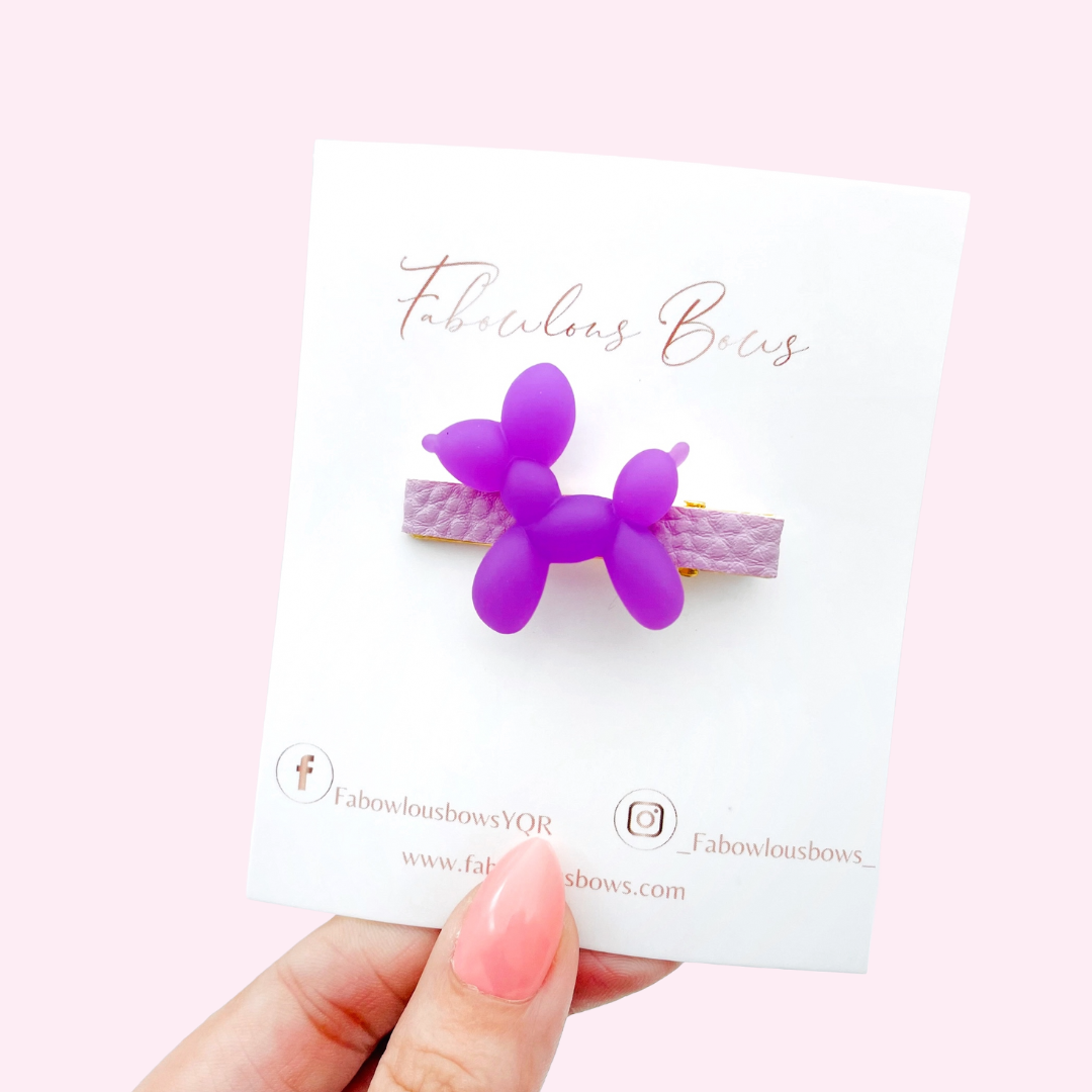 Ballon Animals Purple // Bar Clip
