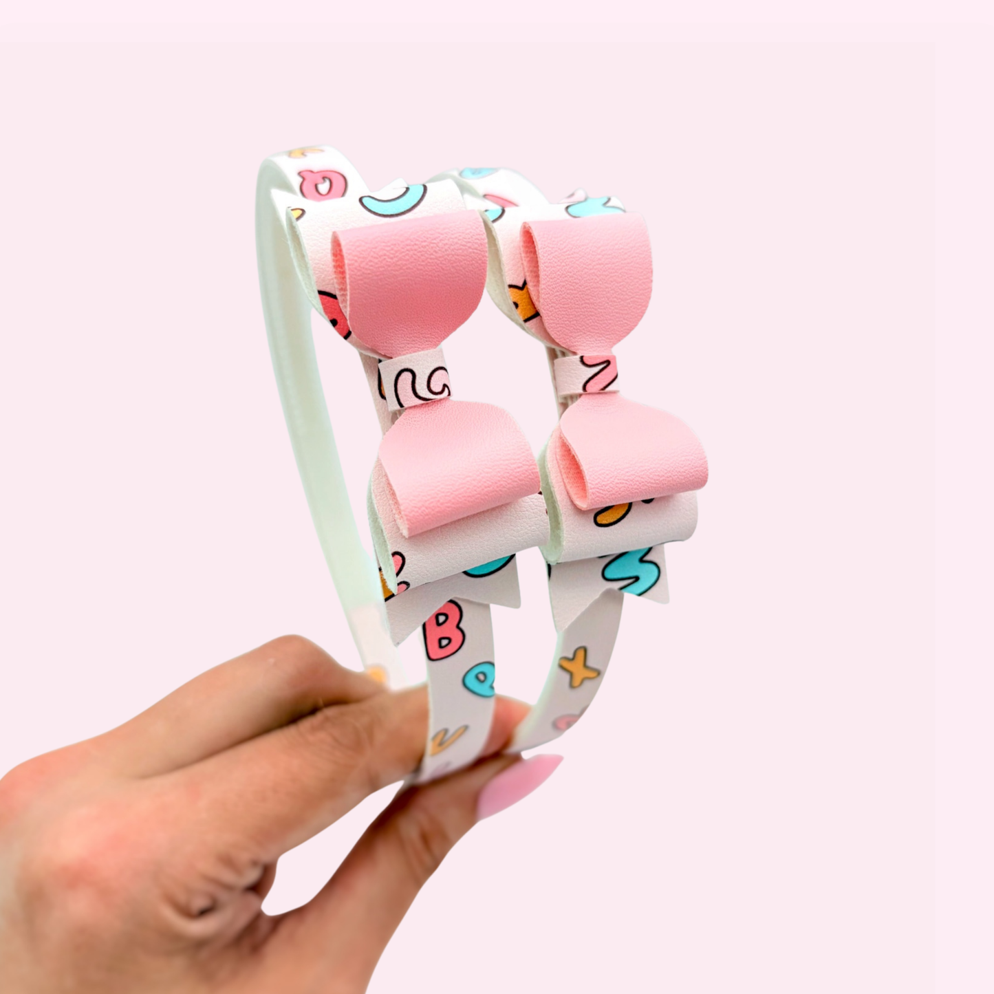 Alphabet Bubble Letters // Printed Headband