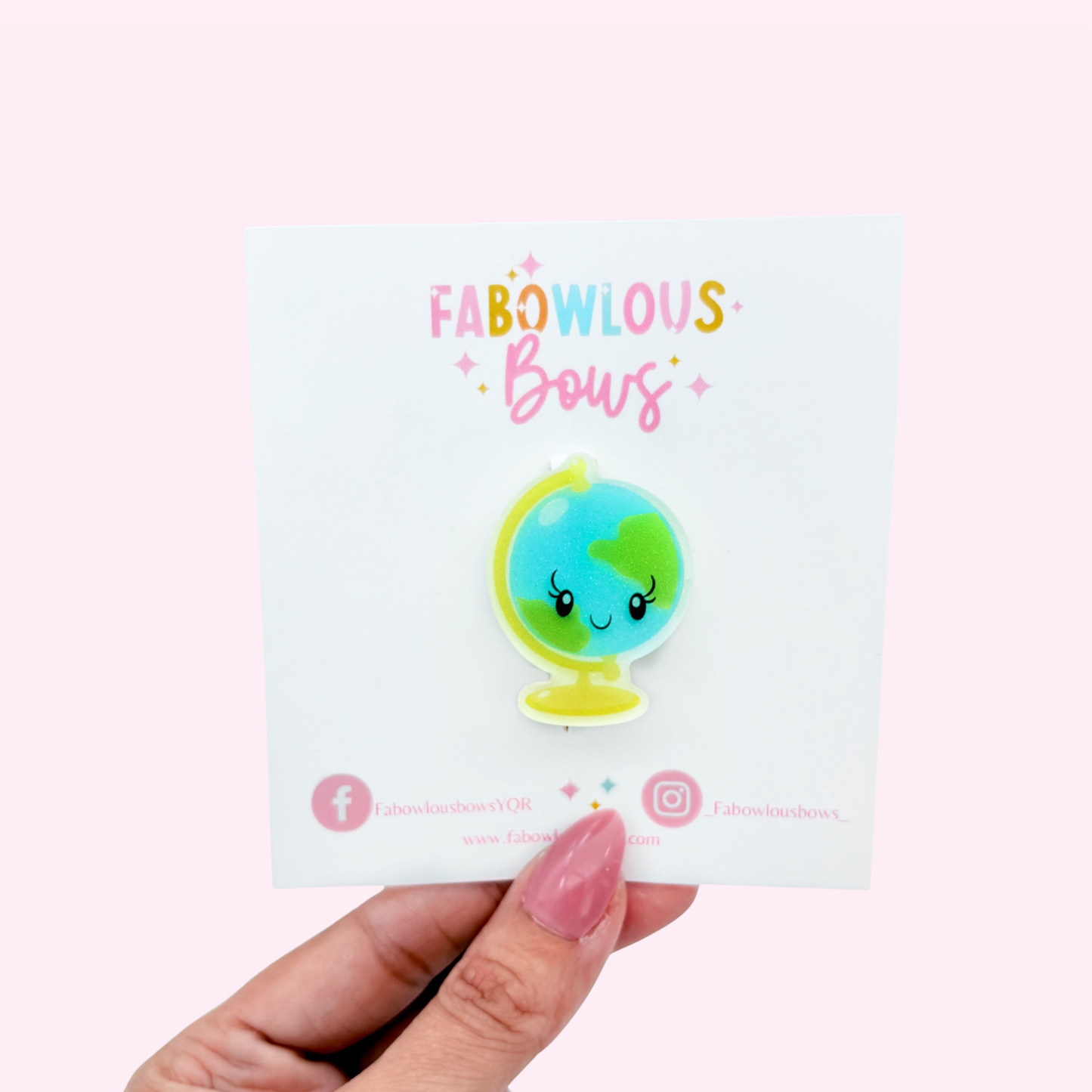 Globe // Acrylic Clip (3 for 10)