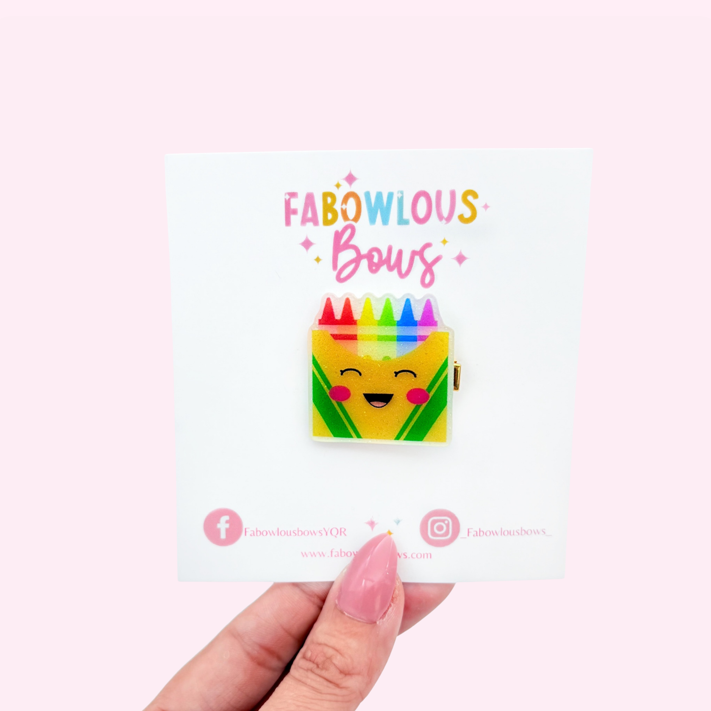 Crayon Smiles // Acrylic Clip (3 for 10)