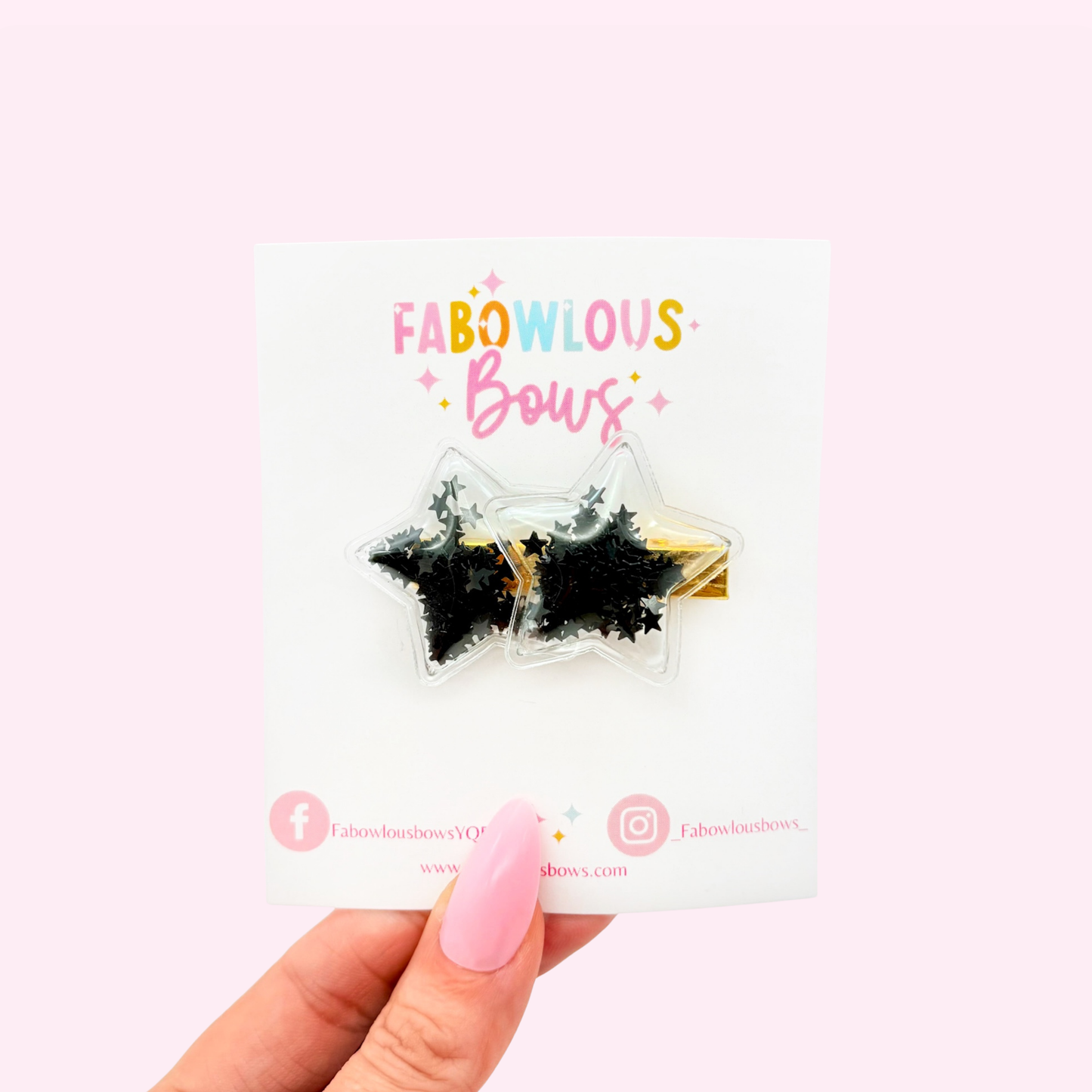 NYE Stars // Confetti Clip Black