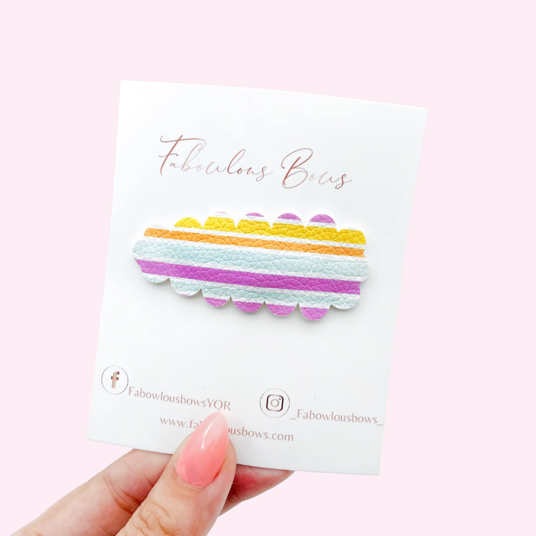 Pastel Stripes // Snap Clip (3 for 10)