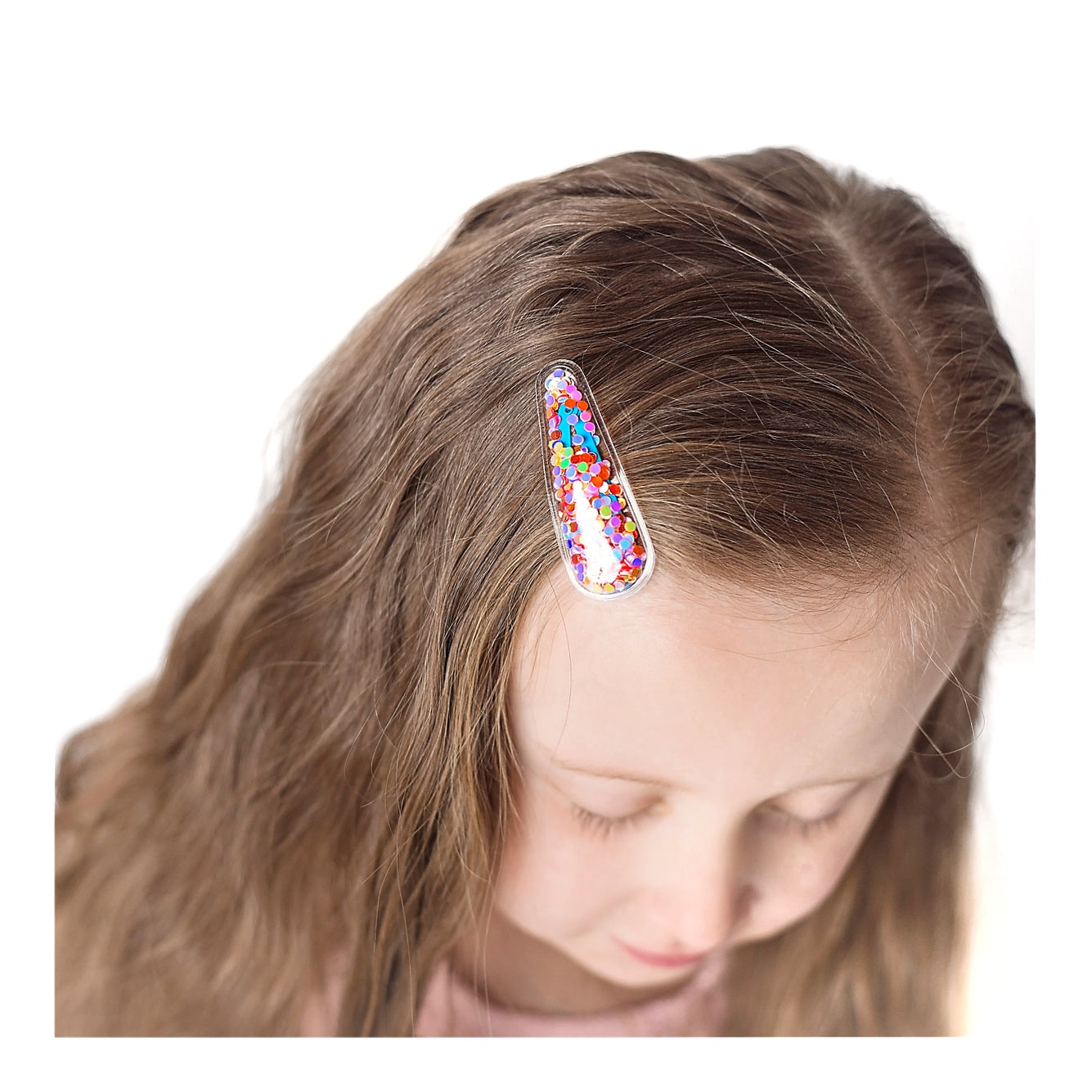 Sequin Rainbow Snap Clip