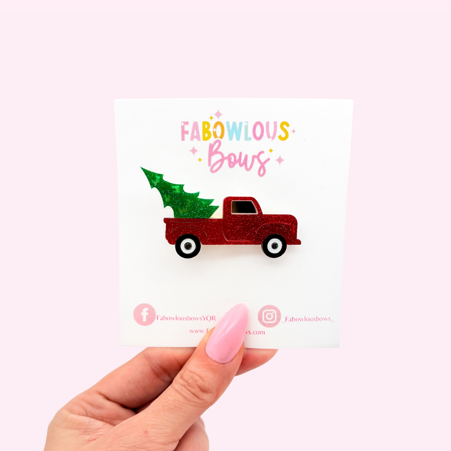 Christmas Truck // Deluxe Acrylic Clip