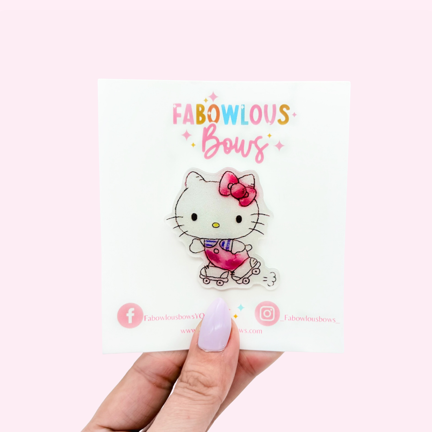 Skating Kitty // Acrylic Clip (3 for 10)