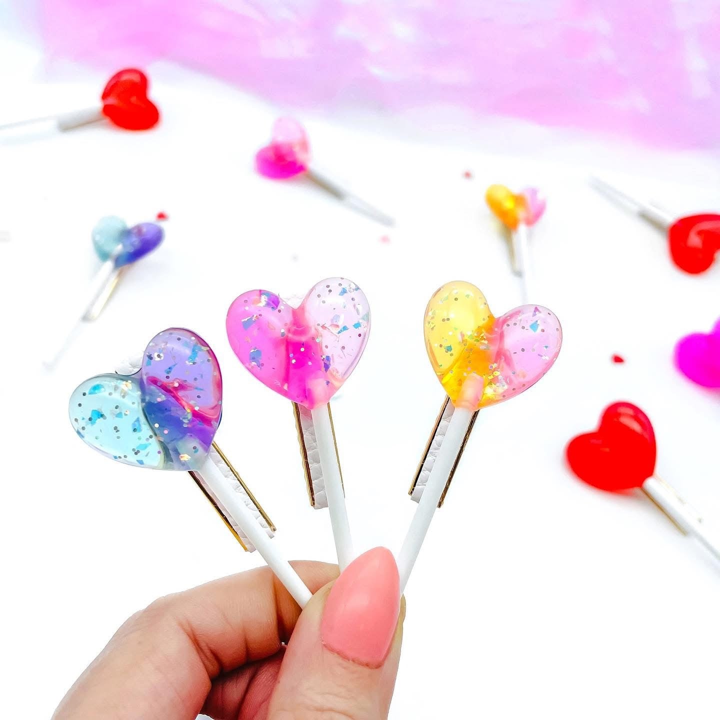 Lollipop Hairclip // Glitter Ombre Pink