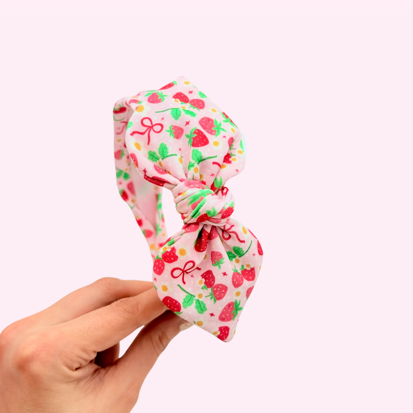 Strawberry Shortcake • Knotted Fabric Headband