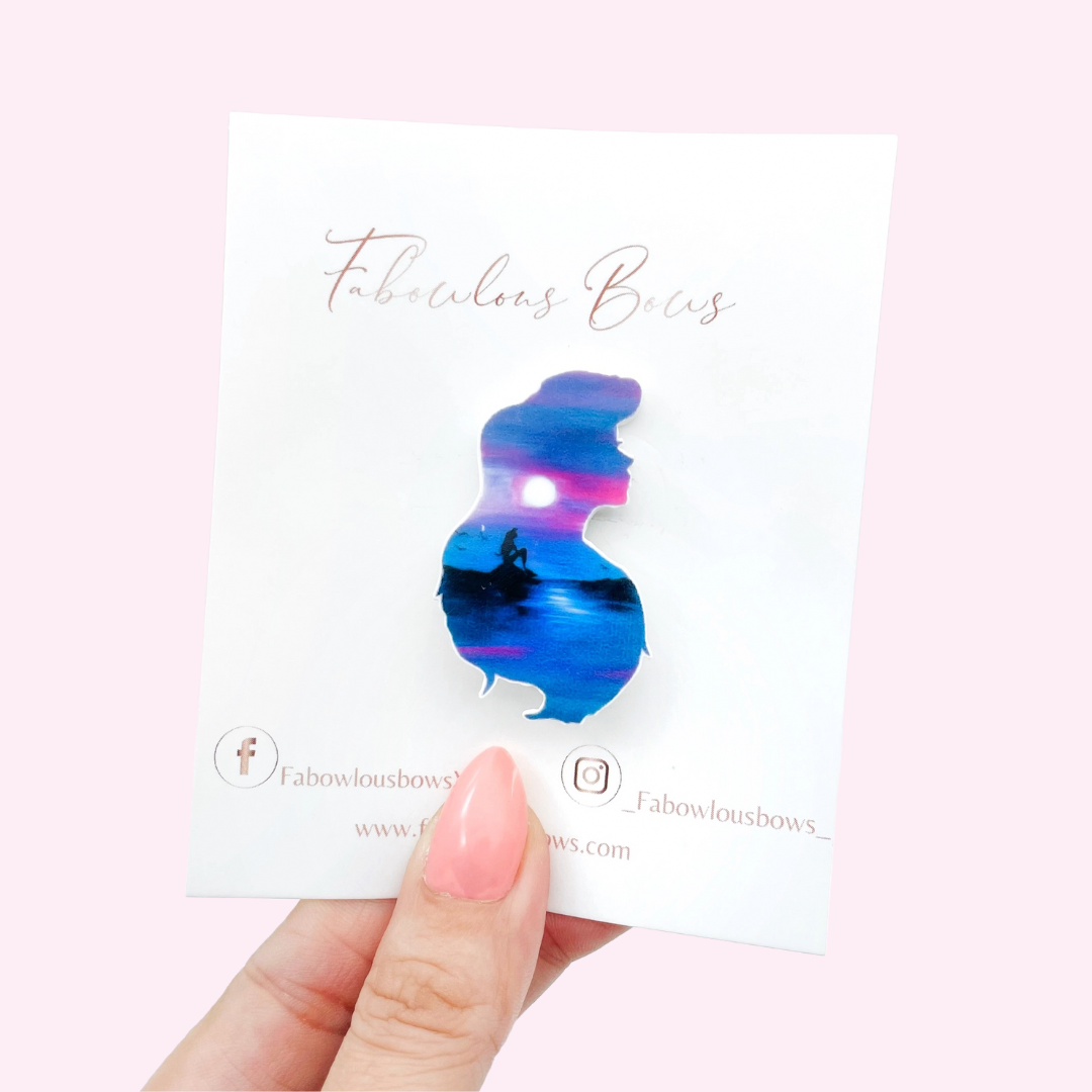 Mermaid Silhouette // Acrylic Clip (3 for 10)