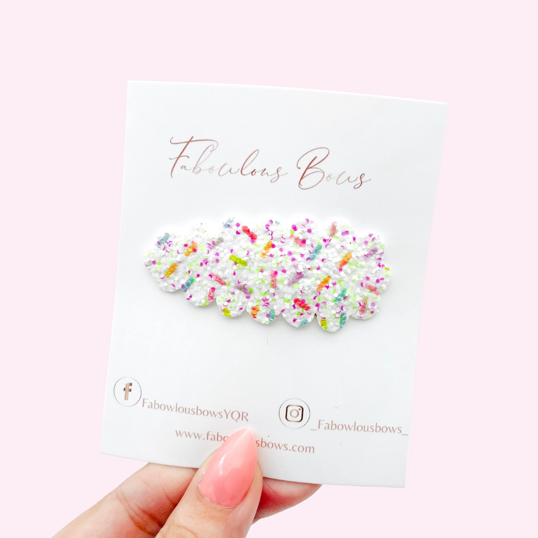 Vanilla Sprinkle Glitter // Snap Clip (3 for 10)