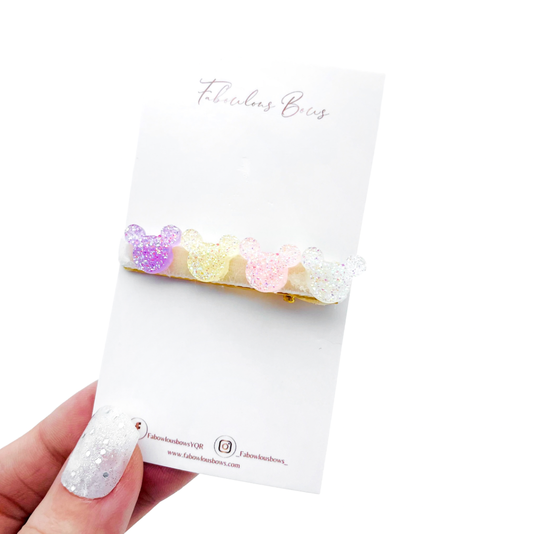 Pastel Crystal Mouse // Bar Clip