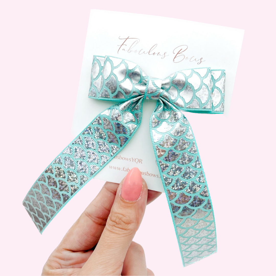 Teal Mermaid Glitter Scales // Fairy Ribbon