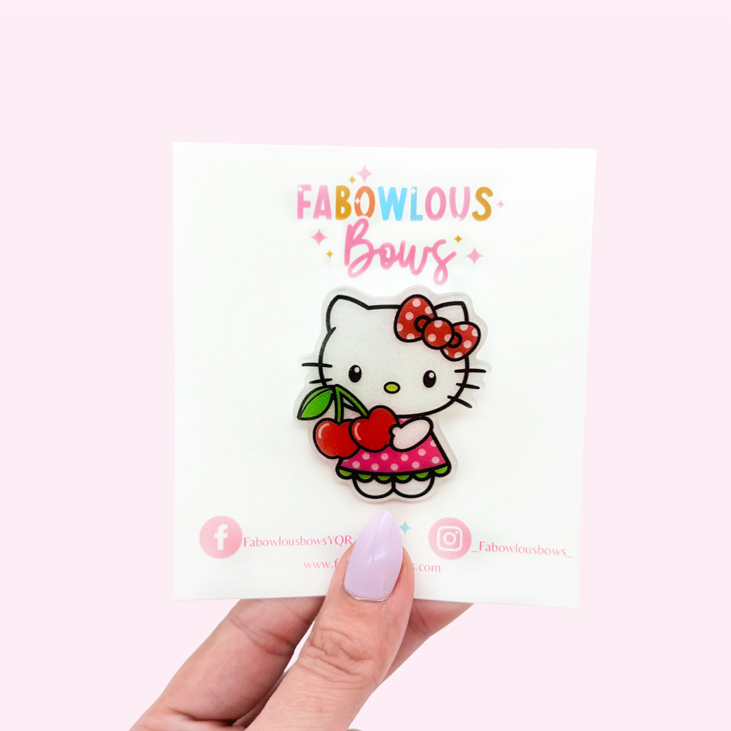 Hello Cherries // Acrylic Clip (3 for 10)