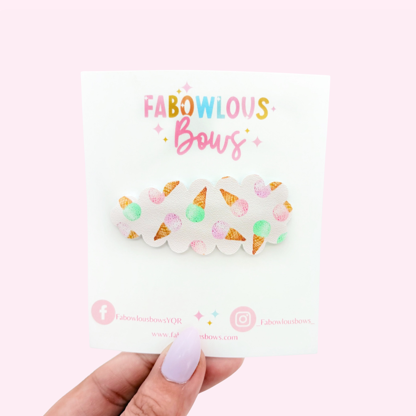 Pastel Ice Cream // Snap Clip - 3 for $10