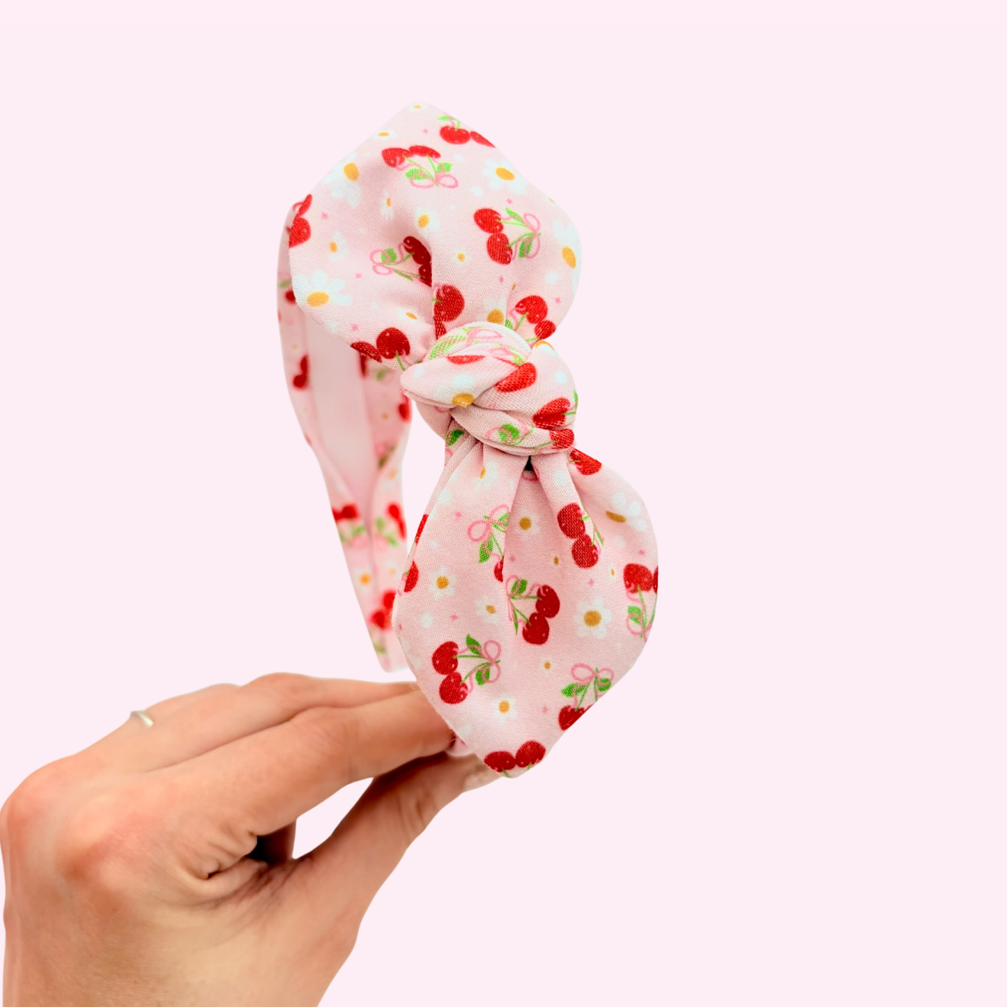 Berry Cherry • Knotted Fabric Headband