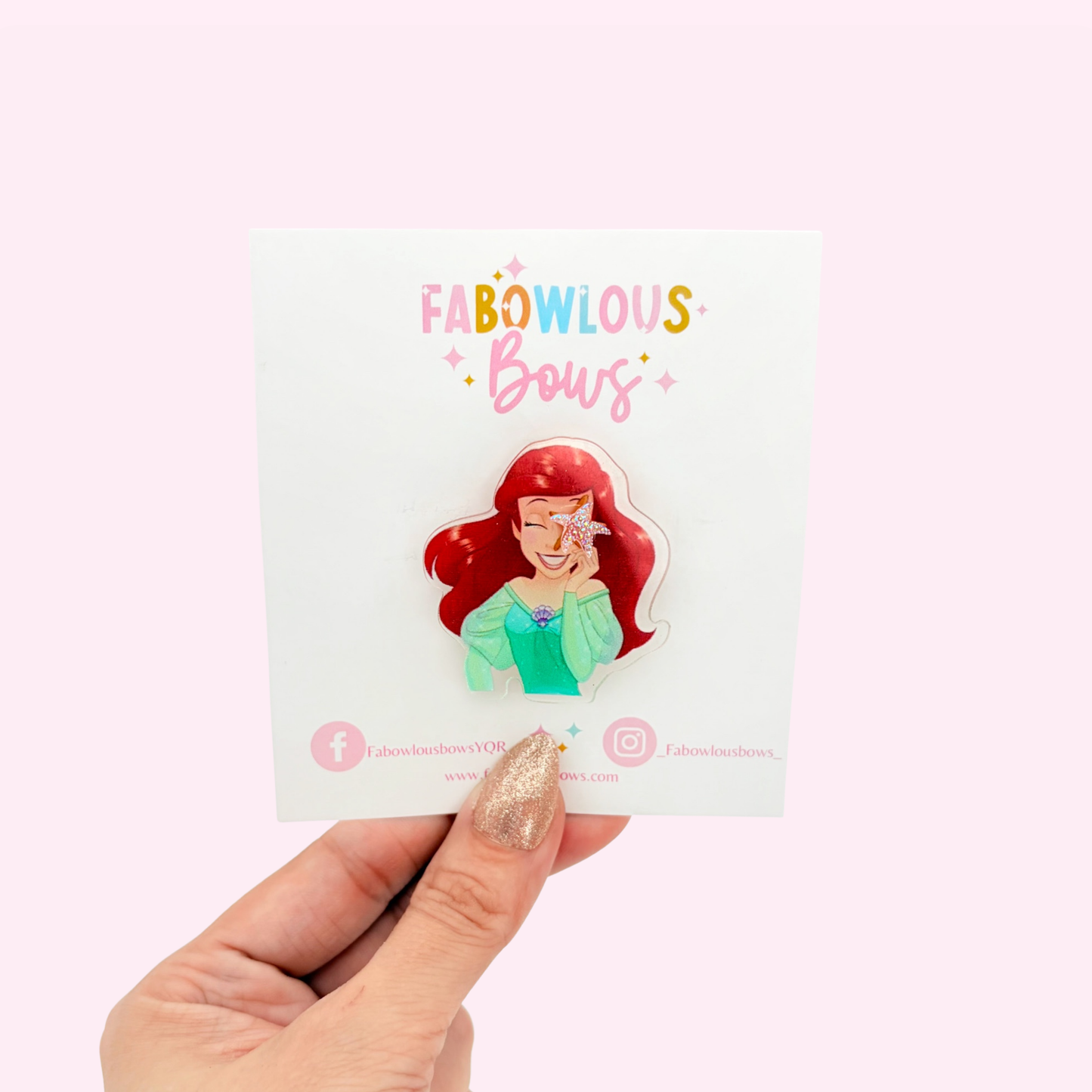 Little Mermaid • Acrylic Clip • (3 for 10)