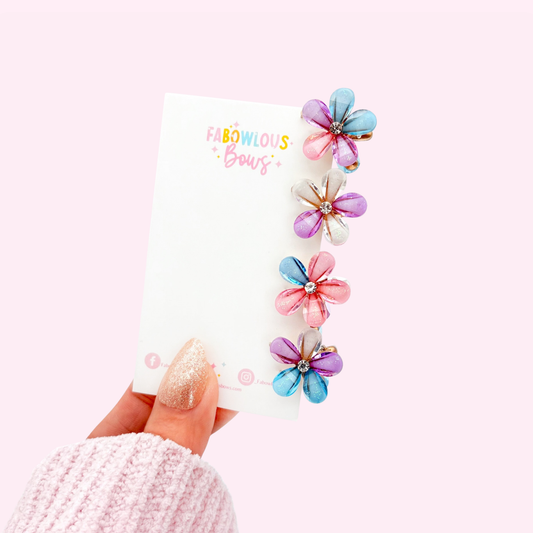 Multi Colour Flower • Mini Claw Clip