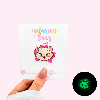 Marie • Glow In The Dark • Acrylic Clip (3 for 10)