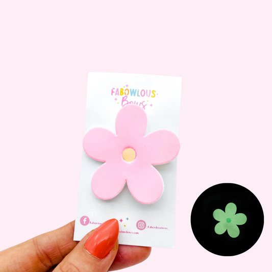 Glow Pink // Flower Clip