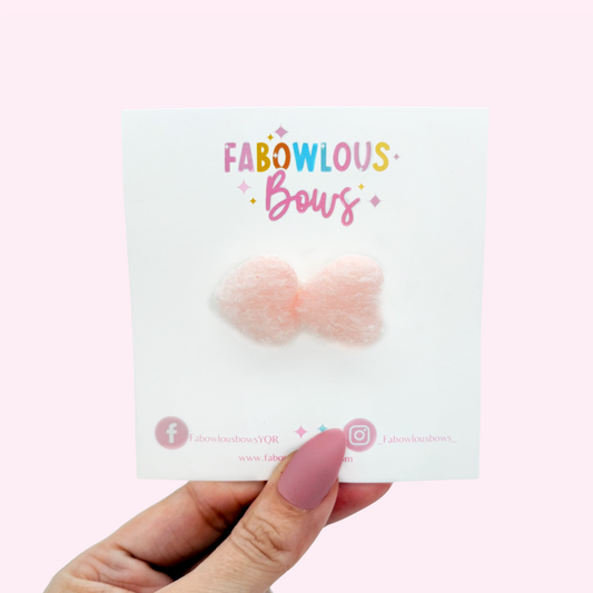 Pink Fuzzy Love Hearts - Bar Clip