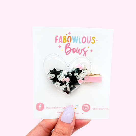 Boo Cute // Heart Confetti Bar Clip