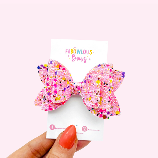 Pink Glitter Mix // Glitter Bow