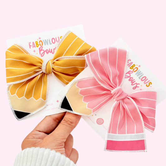 Yellow Pencil // Fabric Fable Bow
