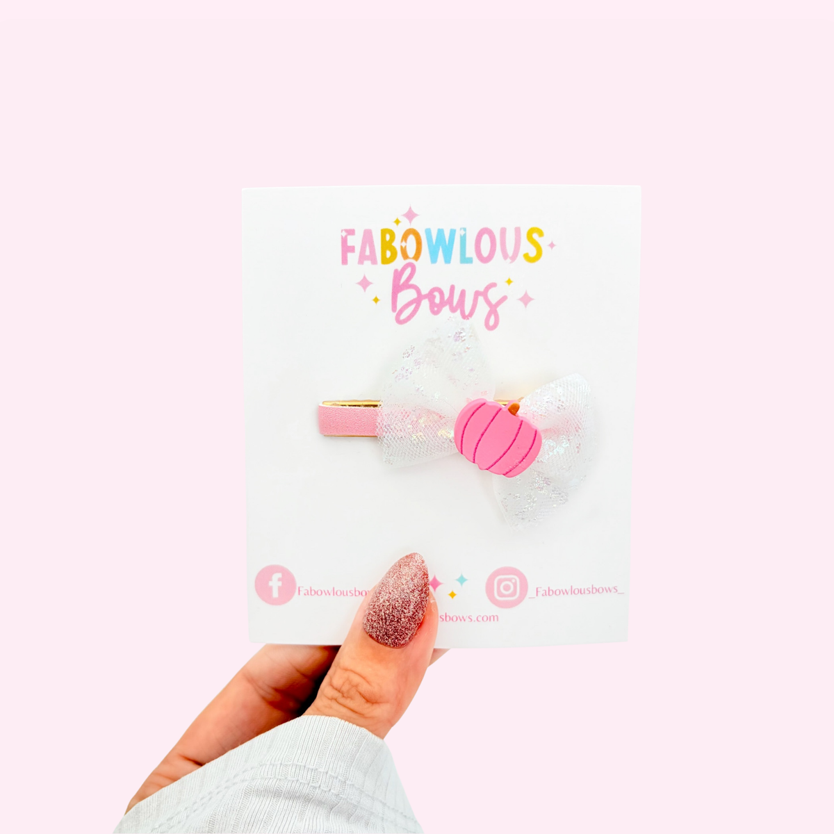 Pink Pumpkin Tulle • Bar Clip