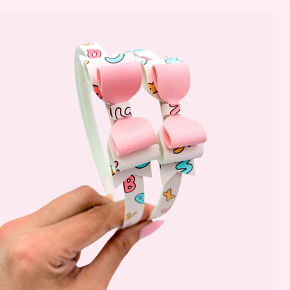 Alphabet Bubble Letters // Printed Headband