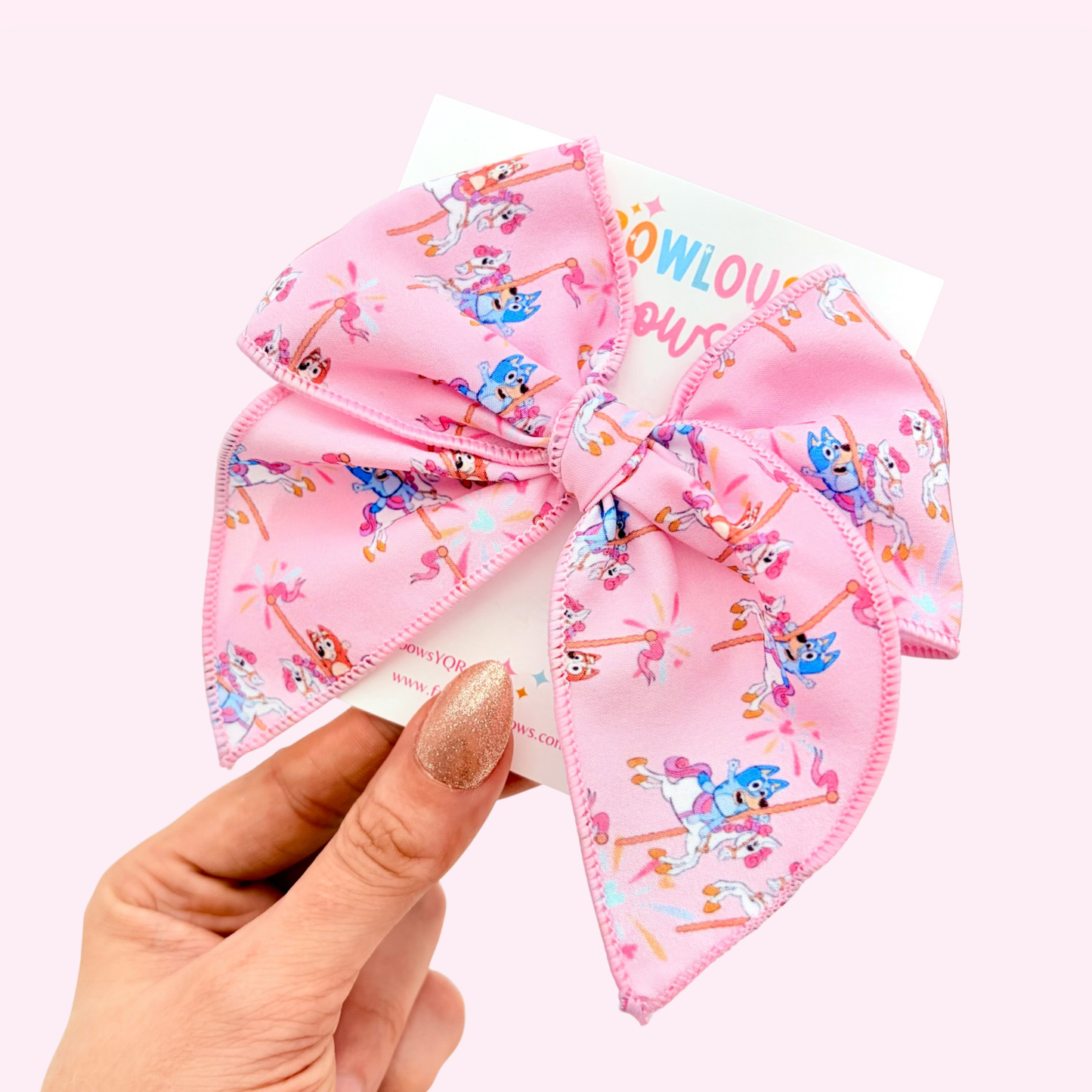 Carousel Puppies • Fabric Fable Bow