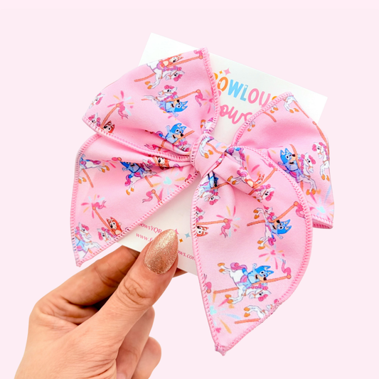 Carousel Puppies • Fabric Fable Bow