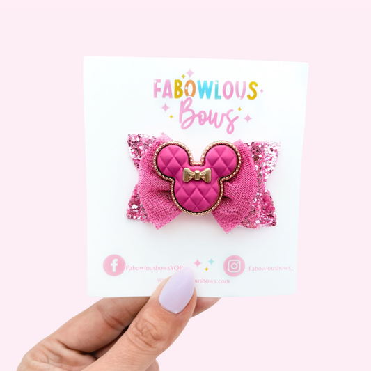 Mouse Deluxe Pink // Tulle Bow