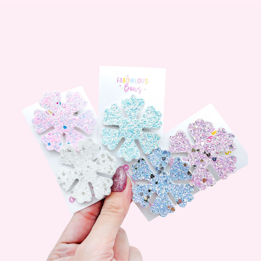 Snowflake Glitters // Bar Clip