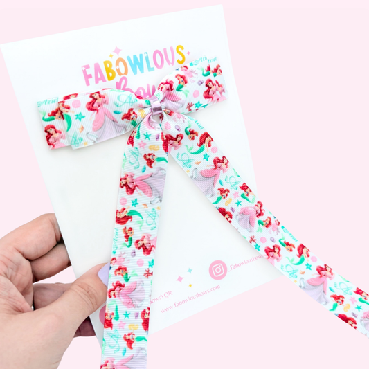 Mermaid Princess // Long Tail Bow