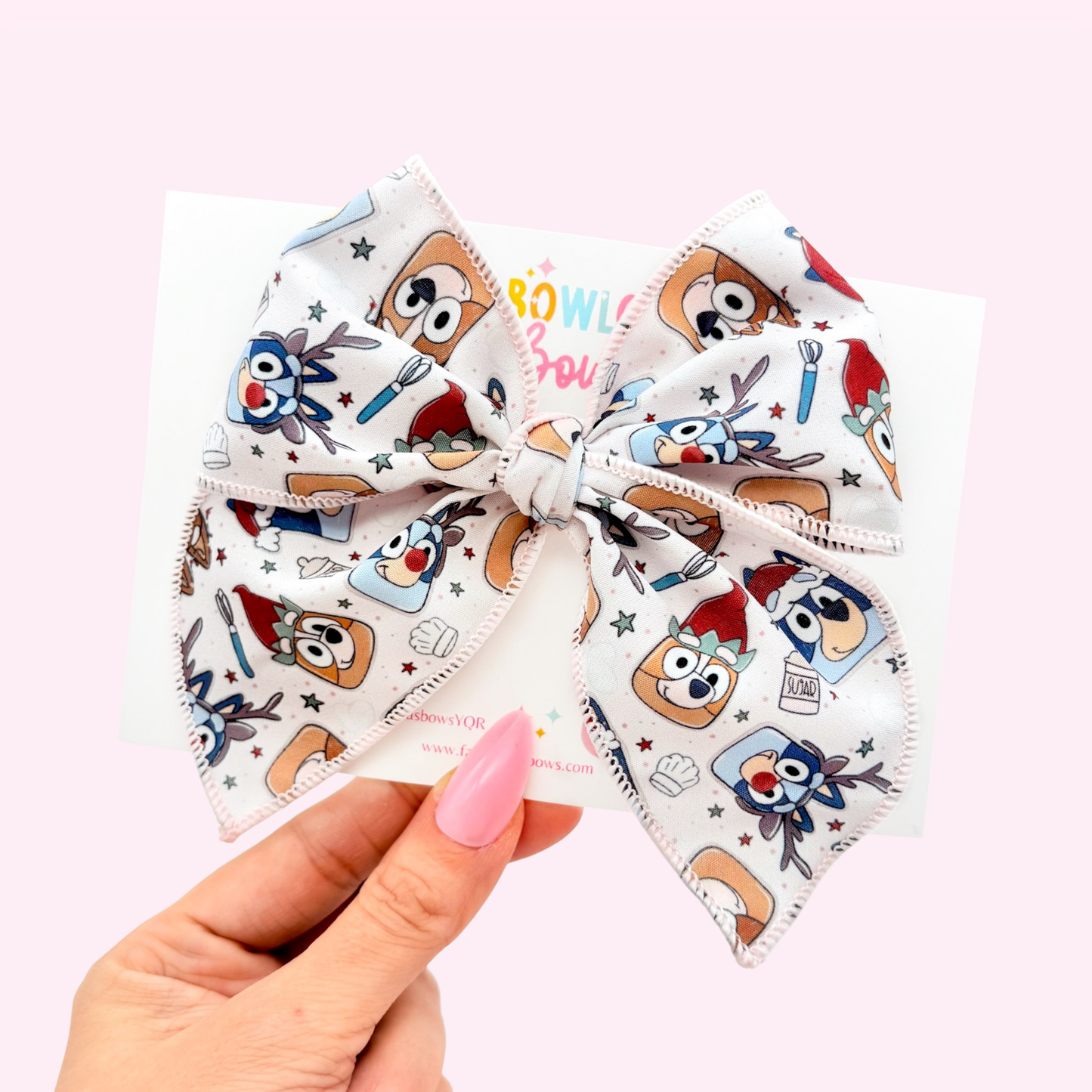 Christmas Pups // Fabric Fable Bow