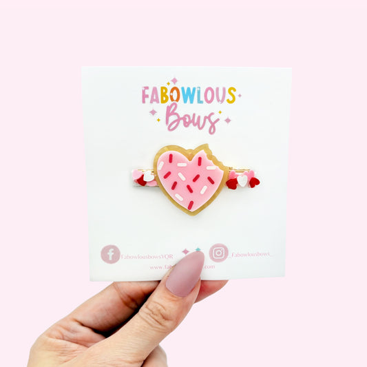 Cookie Confetti Heart - Bar Clip