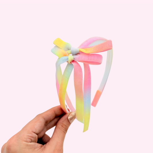 Whimsical Rainbow Velvet • Headband