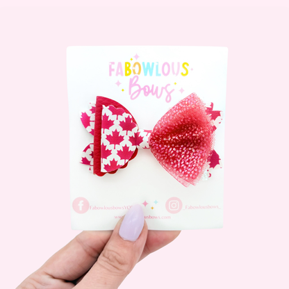 Canada Day Cutie // Elegant Tulle Bow