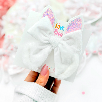Hand-tied Bunny Fluff • Velvet Bow