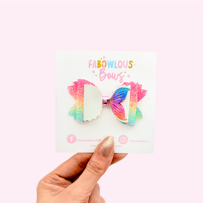 Rainbow Mermaid Tails • Embellishment Bow