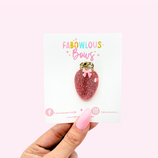 Merry & Bright // Glitter Acrylic Clip