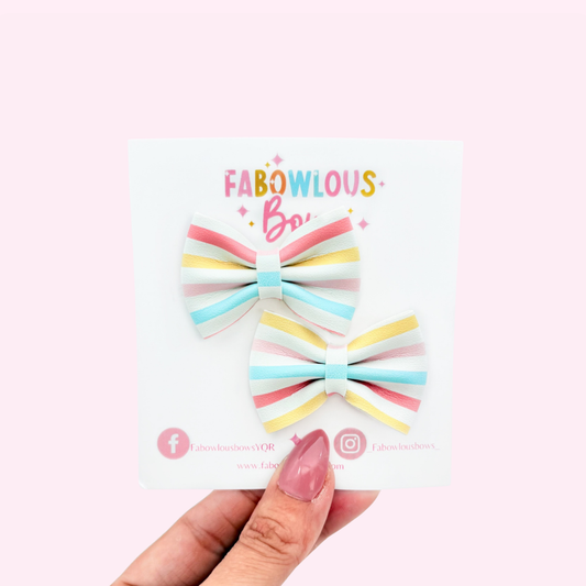 Pastel Stripes // Mini Pinch Pigtails