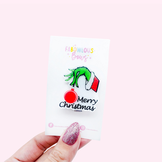 Merry Christmas Mean One // Acrylic Clip (3 for 10)