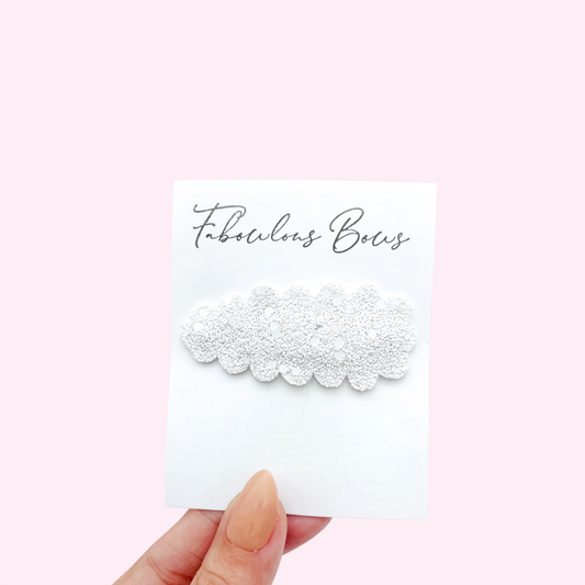 Glitter White // Snap Clip (3 for 10)