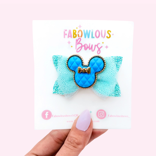 Mouse Deluxe Blue // Tulle Bow