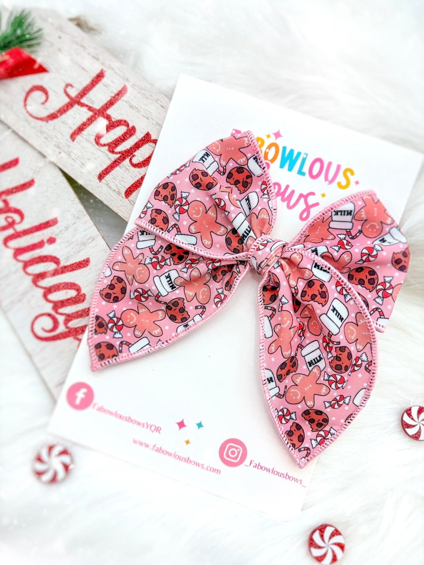 Cookies & Milk // Fabric Fable Bow