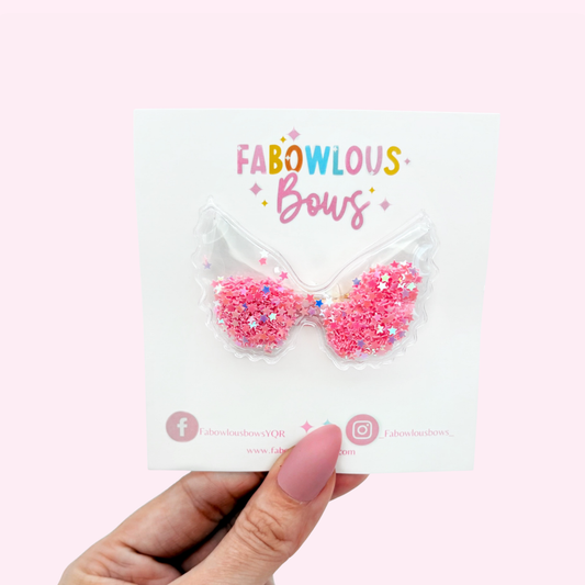 Pink Cupid Wings - Confetti Clip