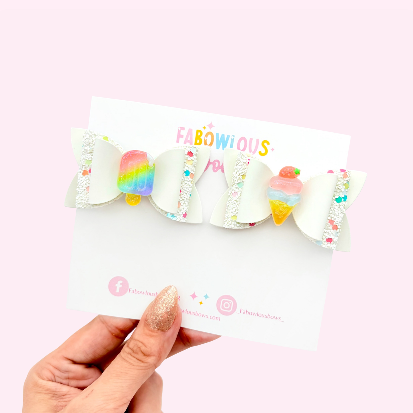 Rainbow Summer Treats • Pigtail Set