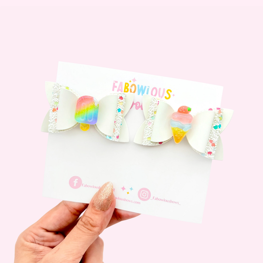 Rainbow Summer Treats • Pigtail Set