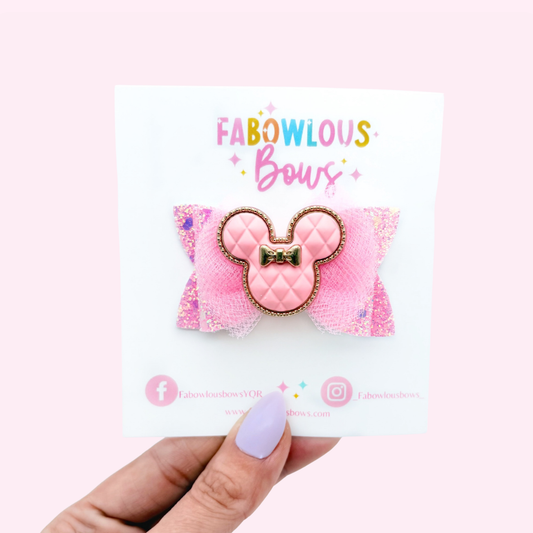 Mouse Deluxe Light Pink // Tulle Bow